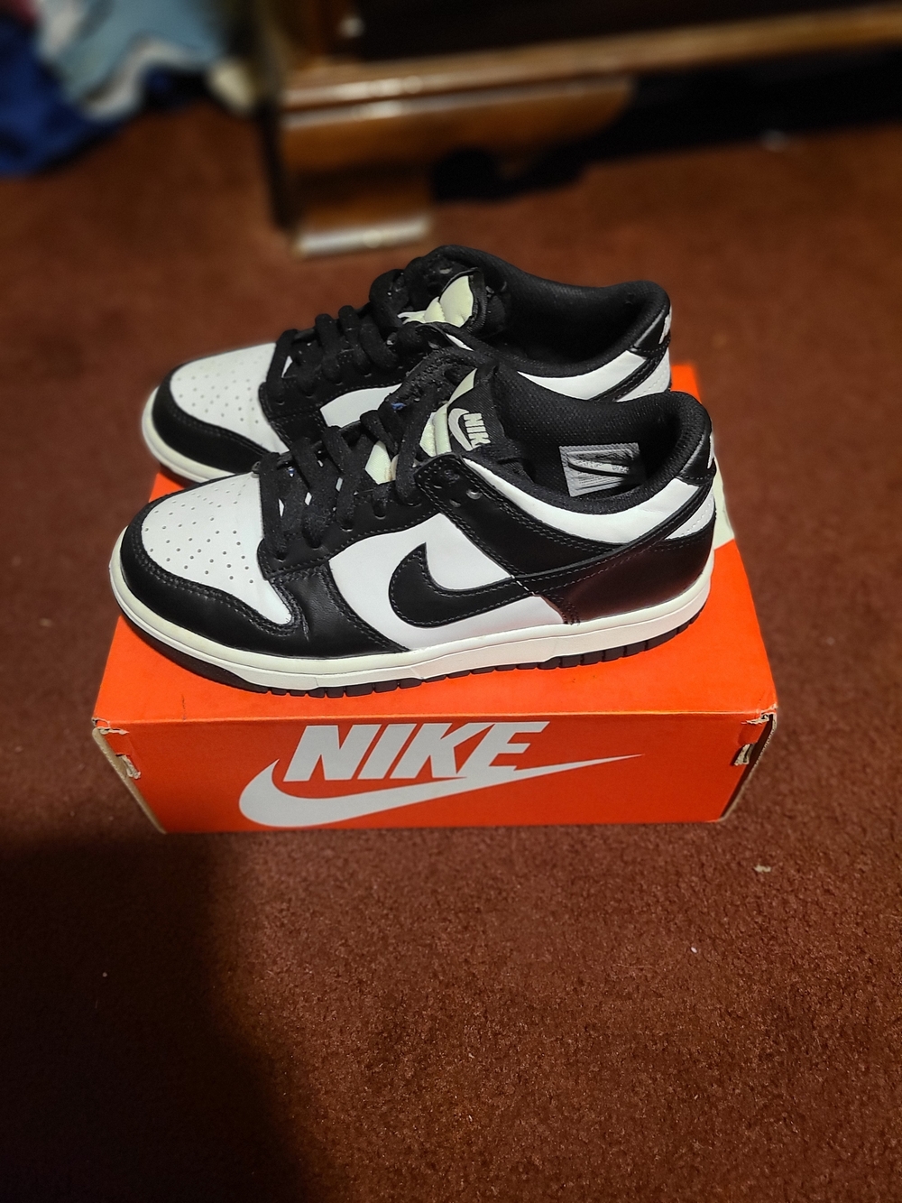 Nike Kids Black and White Low-Top Sneakers